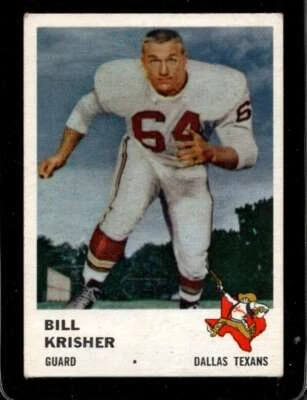 1961 FLEER #205 BILL KRISHER VGEX TEXANS NICELY CENTERED *X35476 - Image 1 of 2