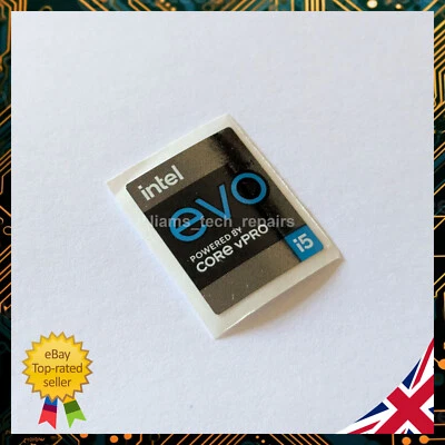 Intel Evo Core i5 vPro Sticker Genuine Metal Foil 18x22mm Original Badge - Image 1 of 3