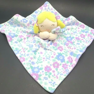 Muñeca Carters Rubia Niña Peluche Amorosa Floral Púrpura Manta de Seguridad Blanca - Imagen 1 de 6