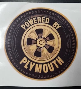Powered by Plymouth Vinyl Decal Sticker 4094 - Bild 1 von 1