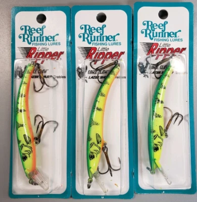 3-Reef Runner Little Ripper 500 Fire Tiger Trolling Lure. 3 Per PACK