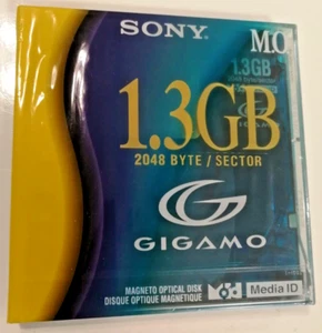 Disque optique magnétique Sony EDM-G13C Gigamo 3,5 pouces 1,3 Go neuf dans sa boîte officiel - Photo 1/2