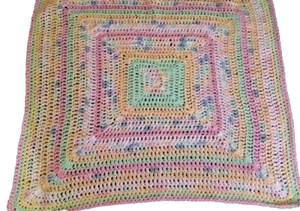 New Cotton Baby BassinetCradle Receiving Blanket Handmade crocheted - Picture 1 of 3