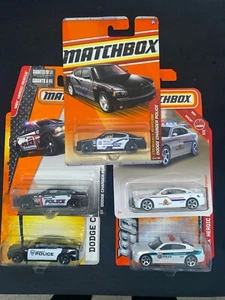 MATCHBOX. DODGE CHARGER POLICE CARS VARIATIONS LOT OF -5 - Picture 1 of 4