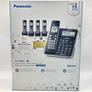 Panasonic Link2Cell Cordless Phone with Answering Machine KX-TG985SK New in Box - Zdjęcie 1 z 15