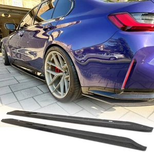 For BMW G80 M3 2021UP REAL CARBON SIDE SKIRT EXTENSION LIP SPLITTER SPOILER - Bild 1 von 15