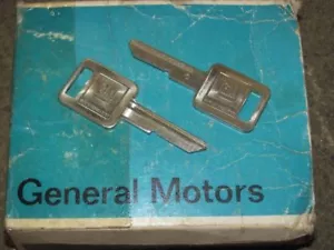 NOS pair of 1971 71 Corvette Chevelle GTO 442 Ignition Keys GM "C" Code 1154604 - Bild 1 von 1