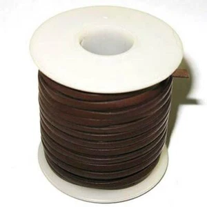 Encaje de cuero de becerro 3/32" 25 yardas marrón oscuro - Imagen 1 de 1