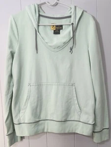 Women's Browning Mint Green/Gray Trim Hooded Sweatshirt - Large - Picture 1 of 4