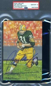 Jim Taylor Gem Mint 10 PSA DNA Slabbed Signed Goal Line Autograph GLAC - Picture 1 of 1