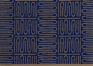 Marineblau Gold Metallic Muster leer Stempel Notizkarten - 6er Set - Bild 1 von 2