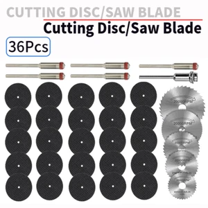 36 Stck. Mini Metall Schneiden Harz Scheibe mit 3 mm Dorn Kit für Dremel Rotationswerkzeug - Bild 1 von 5