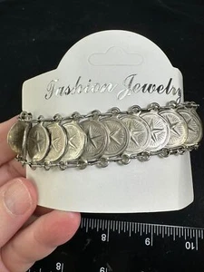 Bracciale Monete False Start/Betlemme NOSWT Vintage Argento M-6610* - Foto 1 di 3