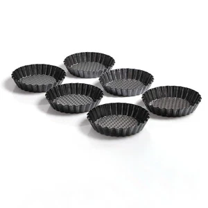 KAISER Tortelett Set 6x Mini Tartelette Förmchen 10 cm Tarteform klein Antihaft - Bild 1 von 2