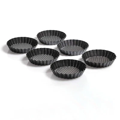 KAISER Tortelett Set 6x Mini Tartelette Förmchen 10 cm Tarteform klein Antihaft - Bild 1 von 2