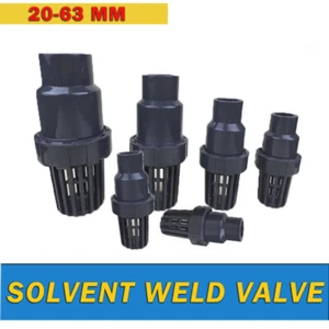 PVC Spring-Check Foot Valves Solvent Weld Φ20mm-Φ63mm Non-Return Valves New - Zdjęcie 1 z 6