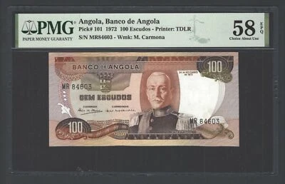 Angola 100 Escudos 1972 P101 About Uncirculated - Image 1 of 2