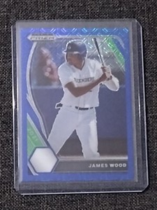 2021 Prizm Draft Picks Blue Mojo James Wood NM San Diego Padres