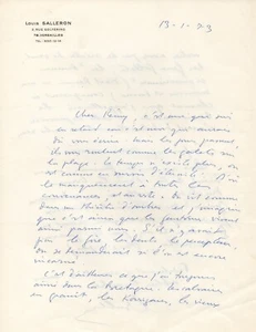 Louis SALLERON Autogramm Thema: Presse, Journalist, Schriftsteller, Romancier... - Bild 1 von 2