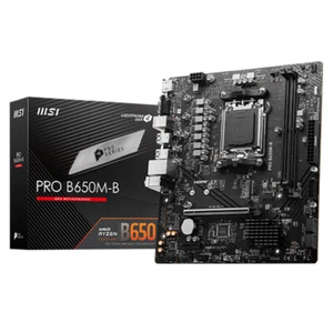MSI PRO B650M-B AMD B650 Socket AM5 PCIe 4.0 (x16) Micro-ATX Motherboard - Black - Picture 1 of 5