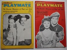 Vtg 1958 CHILDREN’S PLAYMATE MAGAZINES Lot of 2 July & August - Mouseketeers...