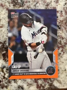 2022 TOPPS NOW ORANGE PARALLEL CALL-UP CARD 3/5 MARLINS JORDAN GROSHANS #907 - Picture 1 of 1