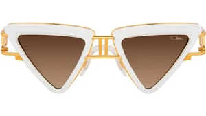 CAZAL Legends 679/3 White/Brown Shaded Gradient Triangle Geometric Sunglasses - Picture 1 of 3