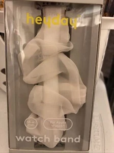 Heyday Scrunchie dehnbares Stoffarmband passend für Apple Watch 38/41mm - Weiß - Bild 1 von 1