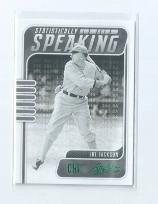 Joe Jackson Statistically Speaking Green Foil 2021 Panini Absolute Baseball SS-1 - Image 1 of 2