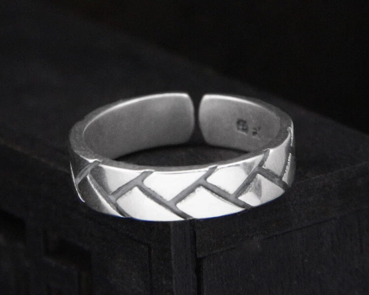 B25 Anello Con Motivo Intrecciato Donna Uomo Ehe Amicizia Partner 999 Argento - Immagine 1 di 4