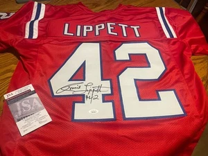 Ronnie Lippett New England Patriots Autographed Custom Football Jersey JSA COA - Picture 1 of 4