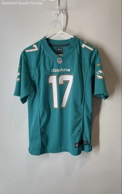 Nike Boys Green Miami Dolphins Ryan Tannehill #17 NFL Football Jersey Sz L14/16 - Image 1 of 4