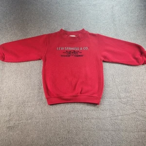 Levi’s Toddler Boys Red Logo Crewneck Sweatshirt Pullover Size Tag Faded Sz 4T - Picture 1 of 10