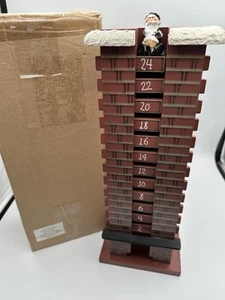 VTG Crazy Mountain/Terrys Village Countdown To Christmas Chimney Santa Advent - Picture 1 of 9