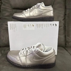 New Nike Air Jordan 1 Low SE Shoes Metallic Zinc HQ3529-099 Size 10 - Picture 1 of 12