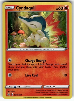 Cyndaquil - SWSH221 SWSH: Sword & Shield Promo Cards LP Pokemon Card TCG - Image 1 of 2