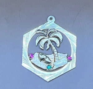 Vintage 14k Gold Hawaii Palme Charm - 4g - Bild 1 von 10