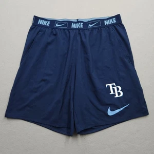 Pantalones Cortos Nike Para Hombre Extra Grandes Azul Tampa Bay Rays Béisbol Dri Fit Gimnasio Atlético - Imagen 1 de 12