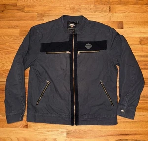 Chaqueta informal Harley-Davidson para hombre talla XL de lona con cremallera expuesta - asfalto - Imagen 1 de 9