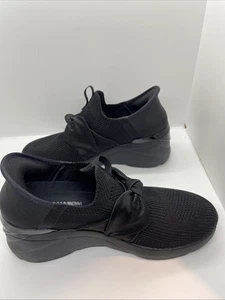 Zapatillas deportivas Skechers by Mark Nason 177667 negras sin cordones cuña media moda talla 7 - Imagen 1 de 8