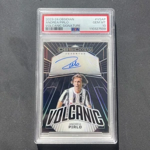 ANDREA PIRLO 2023-24 PANINI OBSIDIAN VOLCANIC SIGNATURES AUTO /7 PSA 10 POP 1 !! - Picture 1 of 3