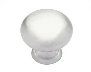 5 Knobs Kitchen Cabinet Dresser Hardware Halifax Round Satin Chrome - Picture 1 of 3