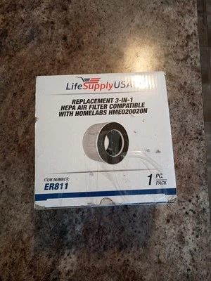 Filtro Life Supply USA HEPA AIR compatible con Homelabs repuesto ER811 - 1 pieza Foto 1 de 4