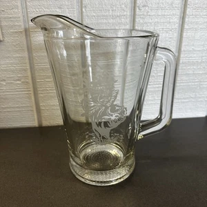 Vintage Original Coors Rodeo 9" Glas Bierkrug Radierung Cowboy Bronco USA EUC - Bild 1 von 17