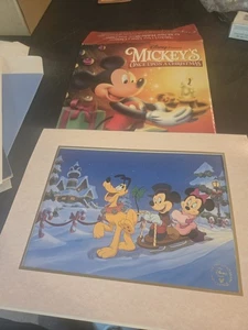 Topolino C'era una volta Natale Disney Store litografia commemorativa 1999 11 x 14 - Foto 1 di 1