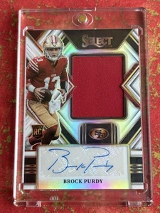 2022 Select Brock Purdy Jumbo Rookie Swatches White Prizm Auto RPA /75 #JRSBP - Picture 1 of 4