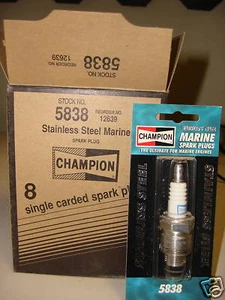 8 champion marine spark plugs 5838 - Picture 1 of 1