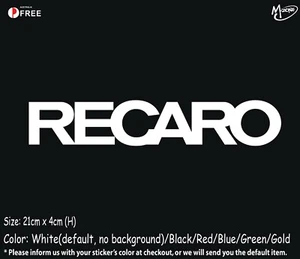 Recaro Sticker Decal -Reflective/Metallic Color Decal Best Gifts - Picture 1 of 1