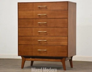 Refinished Walnut Tall Dresser by RWAY - Picture 1 of 9