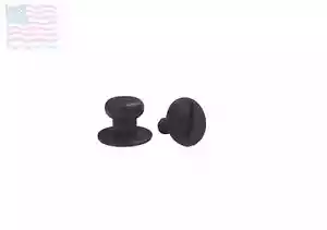 Extra Small 1/4" 6.5mm Screw Back Button Stud & Screw Black Wristband USA 1 SET - Picture 1 of 1